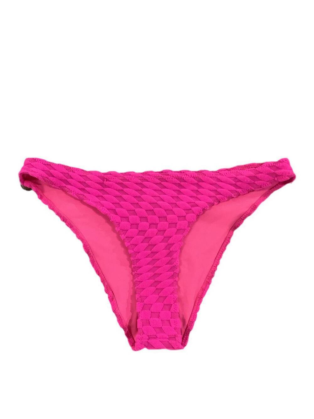 NEW GOOD AMERICAN women's jacquard better bikini bottom in hawaiian pink